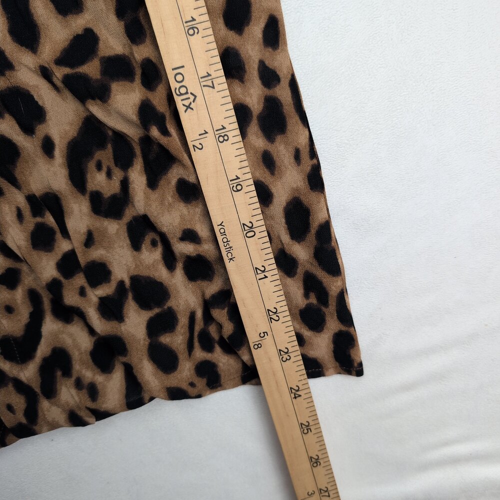 Reformation Leopard Print Button-Down Blouse Sz M - image 11